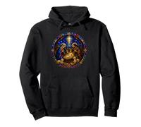 Holy Nativity Medieval Gothic Cathedral Mosaic Art Circle Pullover Hoodie