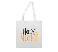 Holy night statement [BCX] tote style shopping bag - white