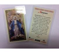 Holy Prayer Cards for The Prayer for Memorare Set of 2