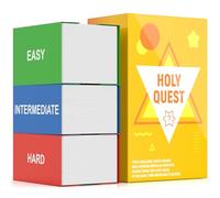 HOLY QUEST, A Fun and Meaningful Bible Trivia Game, 400 Cards, Perfect for Bible Study, Fellowships, Youth Groups and Church Gatherings, Fun Christian Trivia Game for Adults and Family, Christian Gift