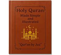 Holy Quran Made Simple And Illustrated, Easy-to-follow Tafsir Complete Study Summary Guide for Beginners, The Quran Journey Simplified & Illustrated for Travel Home Men Adults Grandparents (2pcs)