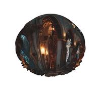 Holy Reverence Double Layer Shower Cap with Comfort Skin Friendly Design for Hair Protection During Bathing