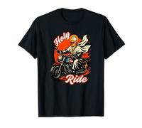 Holy Ride Shirt Pope on Bike Design USA patriot style T-Shirt