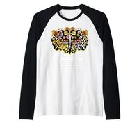 Holy Roman Catholic Empire Double Headed Eagle Crest Raglan Baseball Tee