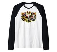 Holy Roman Catholic Empire Double Headed Eagle Crest Raglan Baseball Tee
