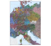 HOLY ROMAN EMPIRE MAP 1444 Picture Ancient Europe Posters & Prints Wall Chart HD Canvas Painting (Unframed) Wall Art Decor For Home, Classrooms, Offices, Room, Bedroom,56.5X80 CM