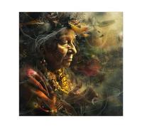 Holy Shamanism Poster Canvas Poster Bedroom Decor Landscape Office Room Decor Gift 16" L X 16" W