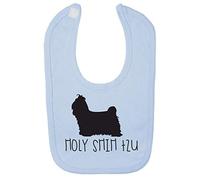 Holy Shih Tzu Parody Cotton Baby bib - Pastel Blue