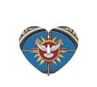 Holy Spirit Christia Pattern Car Air Fresheners 6 Pcs Heart Shape Hanging Aromatherapy Tablets Scented Fresheners For Bedroom Bathroom