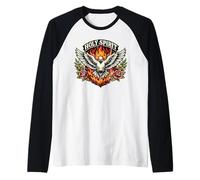 Holy Spirit Come Vintage Graphic Christian Neo Trad Style Raglan Baseball Tee
