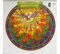 Holy Spirit Dove Suncatcher Stained Glass Window Stickers Reusable 6 Suncatchers