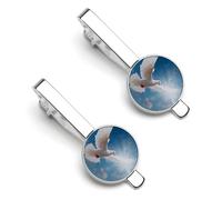 Holy Spirit White-Dove Tie Clips for Men Unique Ties Bar Clip for Wedding Anniversary Business
