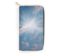 Holy Spirit White Dove1 Long Zippered Pouch Slim Clutch Organizer Purse Money and Credit Card Holder for Men Women