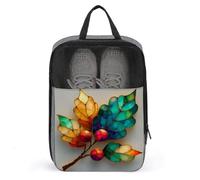 Holy Stem with Leaves Red Berries Shoe Bag for Travel Daily Use Anti-dust Storage Carrier Golf Shoe Pouch