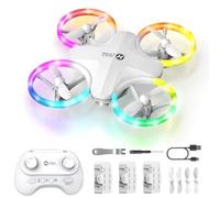 Holy Stone HS180 Mini Drone with LED Lights for Boys and Girls Aged 6-12 | Small RC Quadcopter with 3 Batteries, 21-Min Flight Time, 360° Flips, Easy to Fly, Birthday Gift for Kids