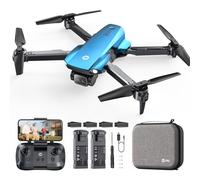Holy Stone HS290 Foldable Drone with 1080P HD Camera for Beginners, RC Quadcopter with Optical Flow, APP Control, Tap Fly, 3 Speed Modes, 2 Modular Batteries, Toys Gifts for Boys and Girls, Blue