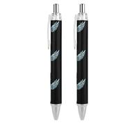 Holy Sword Design Retractable Ballpoint Pen Black Ink Ball Point Pen Work Pens 2 PCS