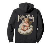 Holy Tech Gamer Angel Funny Cherob Baby Controller Y2k Pullover Hoodie