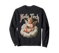 Holy Tech Gamer Angel Funny Cherob Baby Controller Y2k Sweatshirt
