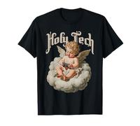 Holy Tech Gamer Angel Funny Cherob Baby Controller Y2k T-Shirt