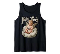 Holy Tech Gamer Angel Funny Cherob Baby Controller Y2k Tank Top