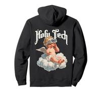 Holy Tech VR Angel Cherub Baby Funny Retro Future Y2k Pullover Hoodie