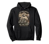 Holy Trinity Air Fuel Spark Jesus Mechanic Engine Pullover Hoodie