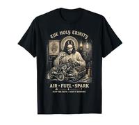 Holy Trinity Air Fuel Spark Jesus Mechanic Engine T-Shirt