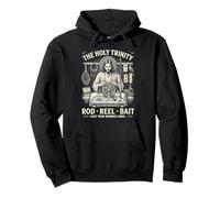 Holy Trinity Rod Reel Bait Fishing Angler Pullover Hoodie