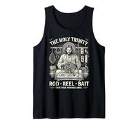 Holy Trinity Rod Reel Bait Fishing Angler Tank Top