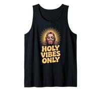 Holy Vibes Only Funny Jesus Religious Christian Faith Tank Top