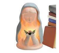 Holy Virgin Mary Statue LED Night Light,Portable Light Spiritual Home Ornament,Soothing Warm Lighting Crafts,Lightweight Mary Catholic Christian Decor For Home House Christmas Nursery College