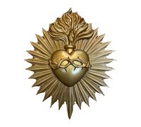 Holy Wall Decoration - Resin, 24.5x20.5x2cm Religious Sculpture Finish | Hanging Sacred Art Catholic Wall Ornament, Faith Walls Decor For Living Room, Bedroom, Church, Office