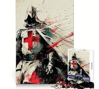 Holy Warriors Rising 1000 Pieces Jigsaws Adults Puzzles Stress Relief Play Home Fun Hard Challenge Room Decor (38x26cm)