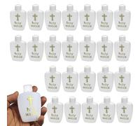 Holy Water Bottle, Holy Water Bottles, 30PCS 60ml Refillable Holy Water Container with Screw Lid, Plastic Holy Water Bottles with Gold Cross for Catholic, Christian, Halloween, Baptism Party, Church