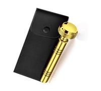 Holy Water Sprinkler with Leather Case, Gold