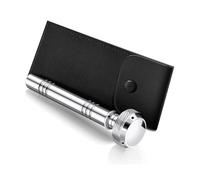 Holy Water Sprinkler with Leather Case, Silver