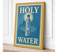 Holy Water Vintage Art Deco Canvas Wall Art Print 18x12 Inch (46 x 30 cm)