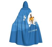 Holy Week Halloween Witch Cloak Unisex Hooded Cloak For Festive Party Costume