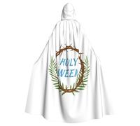 Holy Week Halloween Witch Cloak Unisex Hooded Cloak For Festive Party Costume