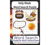 Holy Week Word Search Book: Holy Week Word Search Book with Easy to Read Print about Holy Week, King James , Christian Holy Week more 6x9 inches, 110 ... for vacations, Holidays and Relaxing Times.
