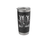 Holy Wrath Burning Crusader Skull Cathedral Heavymetal Stainless Steel Insulated Tumbler