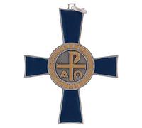 Holyart Bishop cross Alpha and Omega, in 925 silver