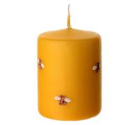 Holyart Candles, Large Candles: Yellow Cylindrical Candle with Hand-Decorated Bees 10 cm Cereria Di Giorgio