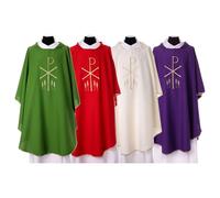 Holyart Chasubles: Chasuble with Gold Embroidery Eucharist In Primis, Ivory