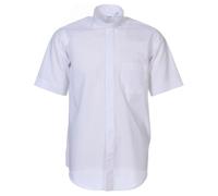 Holyart Clerical Shirts and collars: Short-sleeved clergy shirt in white cotton blend In Primis, 41 cm - 16 inc. - L