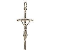 Holyart Cross Pendants: Pendant Pastoral cross John Paul II in 925 silver