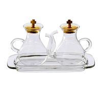 Holyart Glass cruets: Glass cruets set and tray