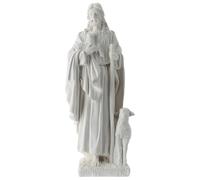 Holyart Resin and PVC statues: Jesus the Good Shepherd, white resin statue, 19 cm