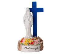 Holyart Resin and PVC statues: Our Lady of Medjugorje Statue in Colored Resin, Valenti 14x8 cm